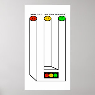 Poster Moody Stoplight Blivet avec légende