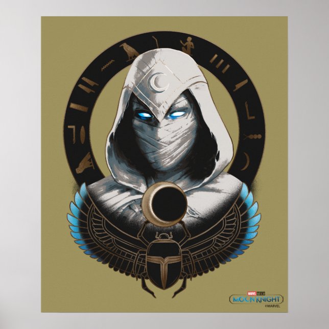 Poster Moon Knight Egyptian Scarab Graphic (Devant)