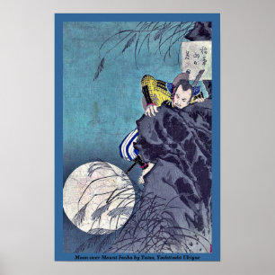 Poster Moon over Mount Inaba by Taiso, Yoshitoshi Ukiyoe