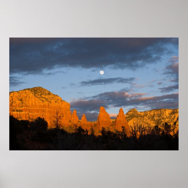 Poster Moon Over Sedona, Arizona 2226 (Devant)