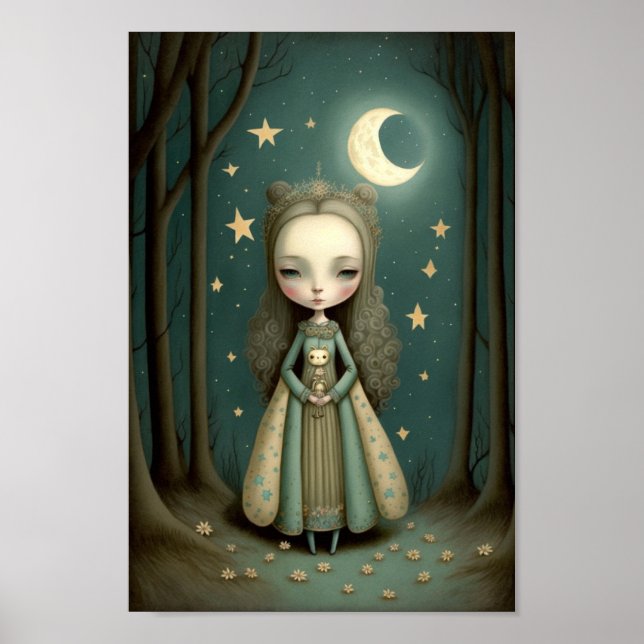 Poster Moon Princess Fille dans les Bois  (Devant)