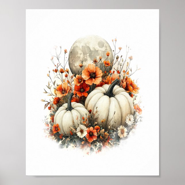 Poster Moon Shirt Country Citrouille (Devant)