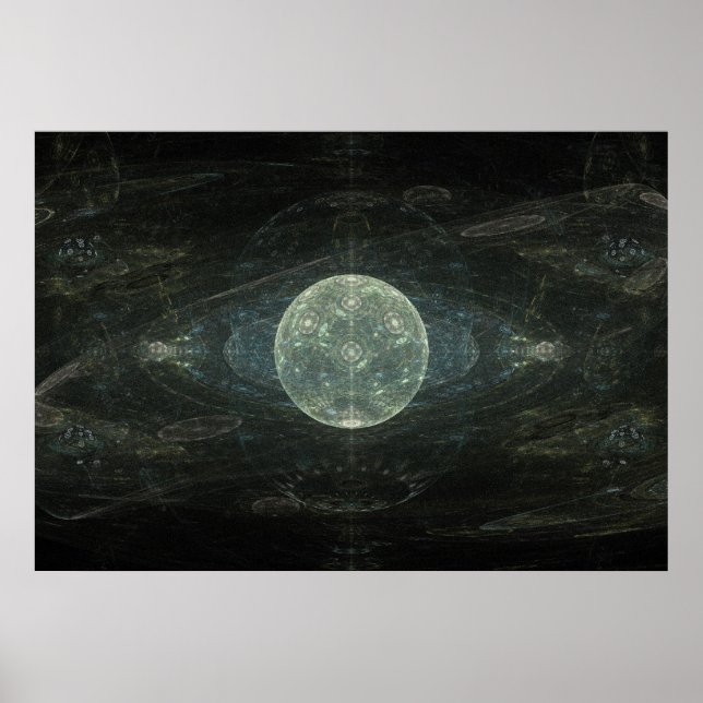 Poster "Moon Station" Fractal Art (Devant)