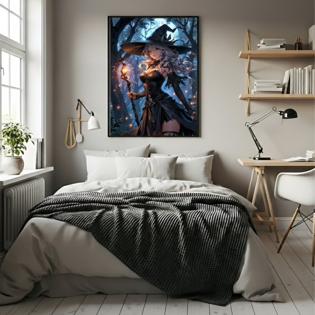 Poster Moonlit Witch in Enchanted Forest (Créateur téléchargé)