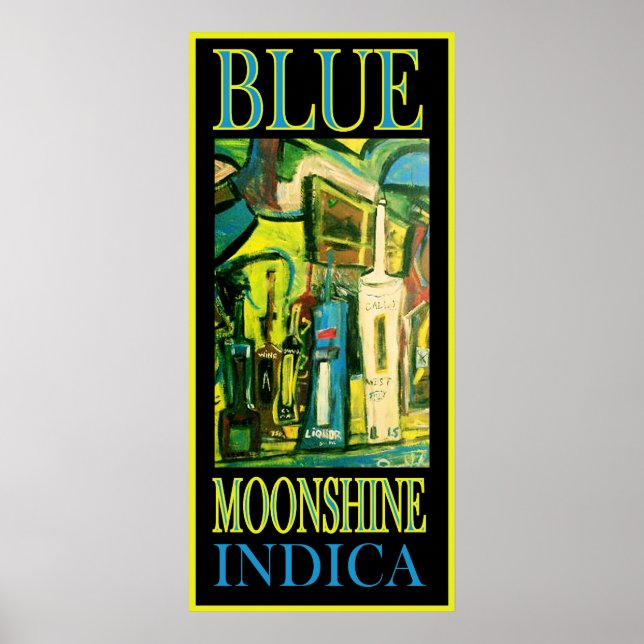 POSTER MOONSHINE BLEU INDICA (Devant)
