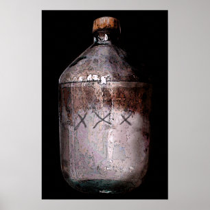 Poster Moonshine Bottle Print