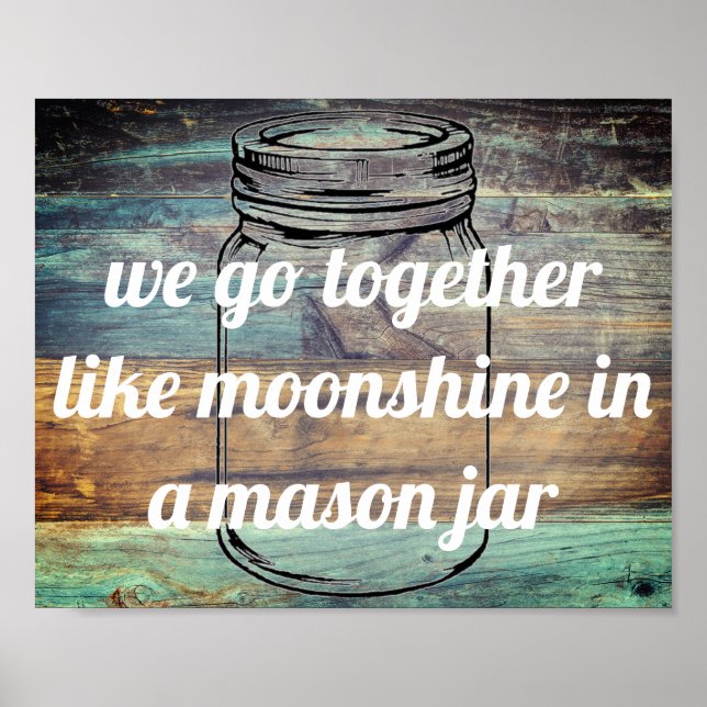 Poster Moonshine Mason Jar (Devant)