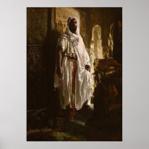 Poster Moorish Chief African Art Painting Portrait