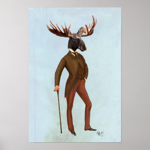 Poster Moose En Costume Complet