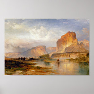 Poster Moran falaises de Green River Peinture