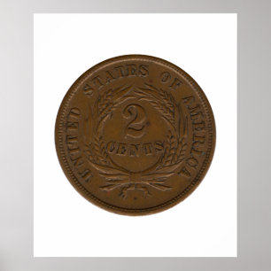 Poster morceau 1864 2-Cent