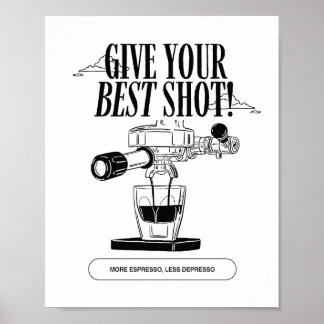 Poster More Espresso Less Depresso