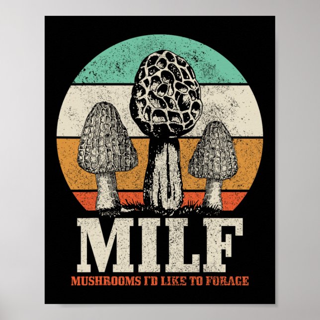 Poster Morel Chasse aux champignons M.i.l.f. Champignons  (Devant)