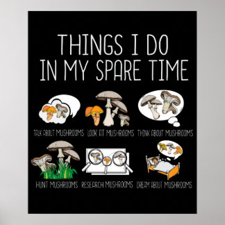 Poster Morel Mushroom Hunter Gift Fugi Foraging Mushrooms