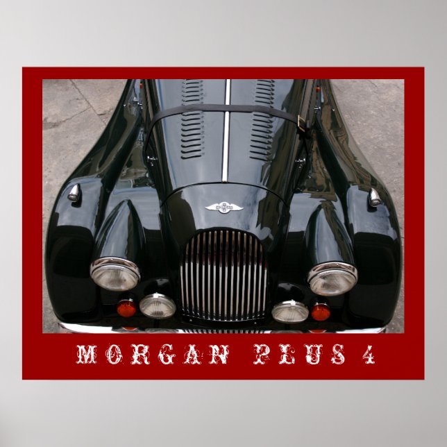 Poster Morgan Plus 4 - Voiture classique (Devant)