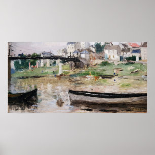 Poster Morisot - Bateaux Sur La Seine 1880