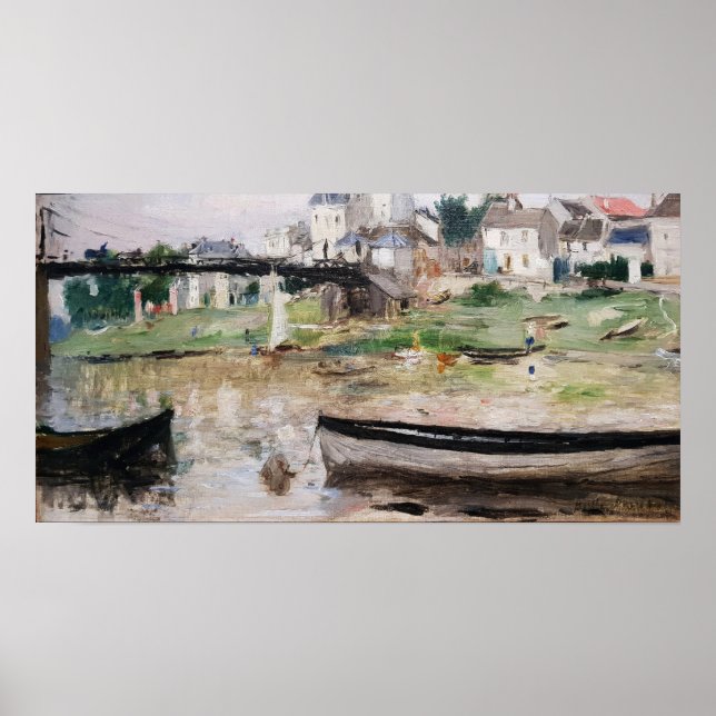 Poster Morisot - Bateaux Sur La Seine 1880 (Devant)