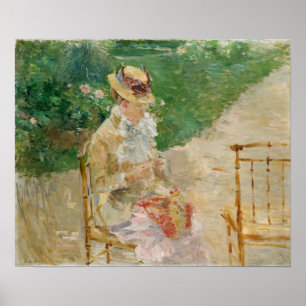 Poster Morisot - Jeune Femme Couchant Dans Le Jardin 1883