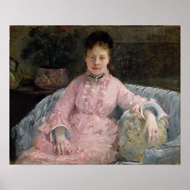 Poster Morisot - La robe rose 1870 (Devant)