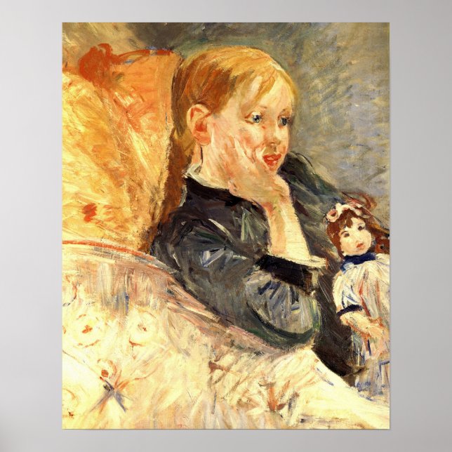 Poster Morisot - Petite fille avec poupée 1886 (Devant)