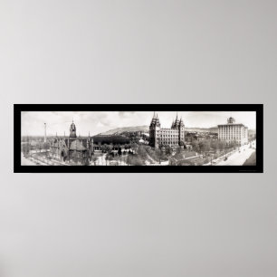 Poster Mormon Temple Grounds Photo 1912