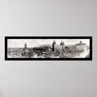 Poster Mormon Temple Grounds Photo 1912