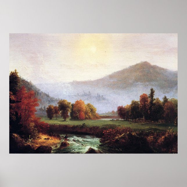 Poster Morning Mist Rising à Plymouth, NH, art (Devant)