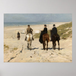 Poster Morning Ride along the Beach, 1876 by Anton Mauve