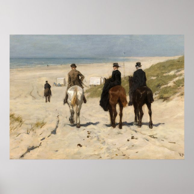 Poster Morning Ride along the Beach, 1876 by Anton Mauve (Devant)
