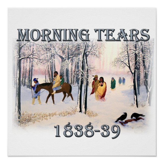 Poster Morning Tears décrit le Cherokee Trail de 1838-183 (Devant)