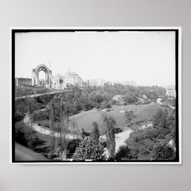Poster Morningside Park, New York c1904, Vintage (Devant)