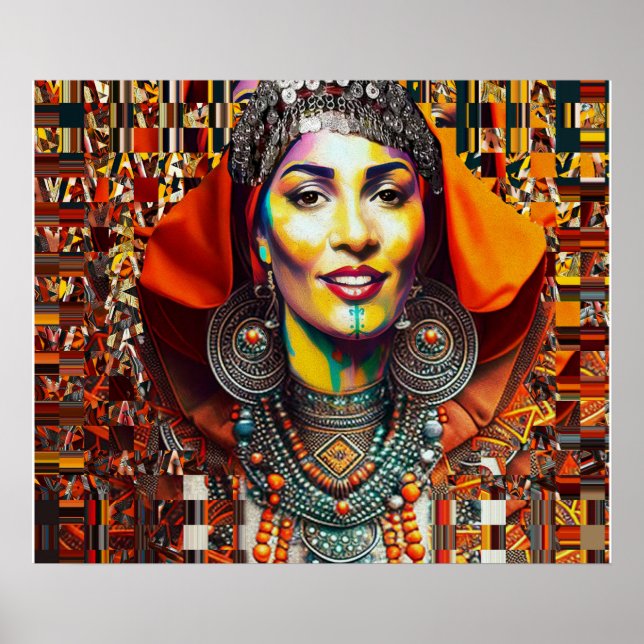 Poster Moroccan Amazigh Beauty V3 (Devant)