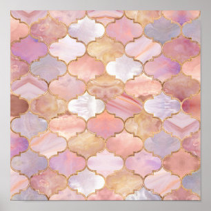 Poster Moroccan trellis Pastel Mineral Textures