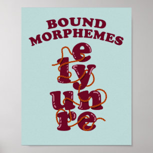 Poster Morphèmes gratuits Phonie Apprendre l'anglais