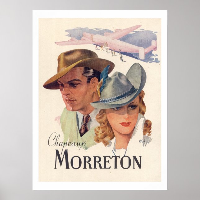 Poster Morreton (annonces casquettes Vintages) (Devant)
