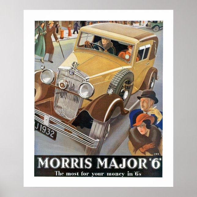 Poster Morris Annonce automobile majeure "6" (Devant)