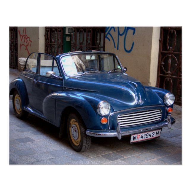 Poster Morris Minor Convertible Tourer (Devant)