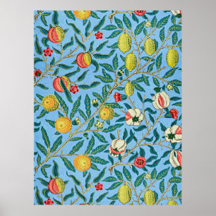 Poster Morris - Quatre Fruits, motif populaire,