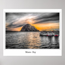 Poster Morro Bay At Dusk