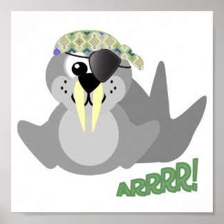 Poster Morse de pirate de mignonne Goofkins