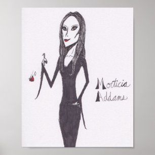 Poster Morticia Addams