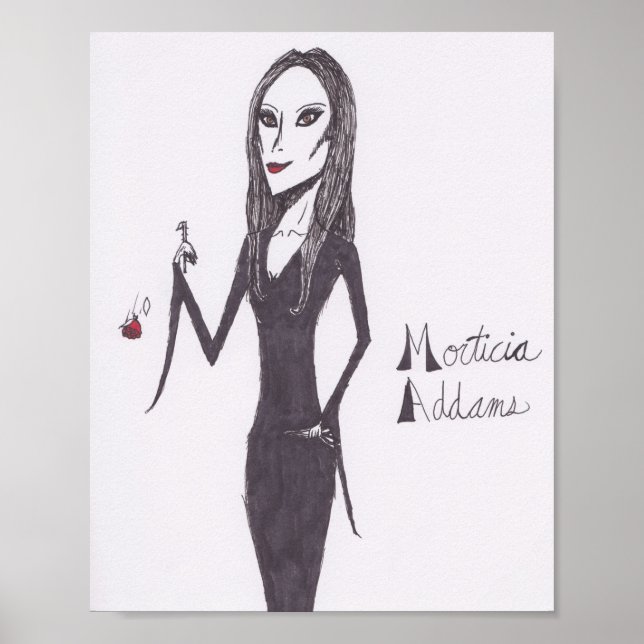 Poster Morticia Addams (Devant)