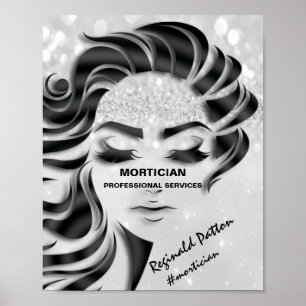 Poster Mortician Studio Eyelash Silver Grey Merci