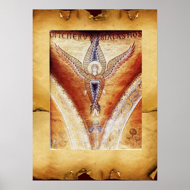 Poster MOSAIC ANGEL, Parchemin Brown (Devant)