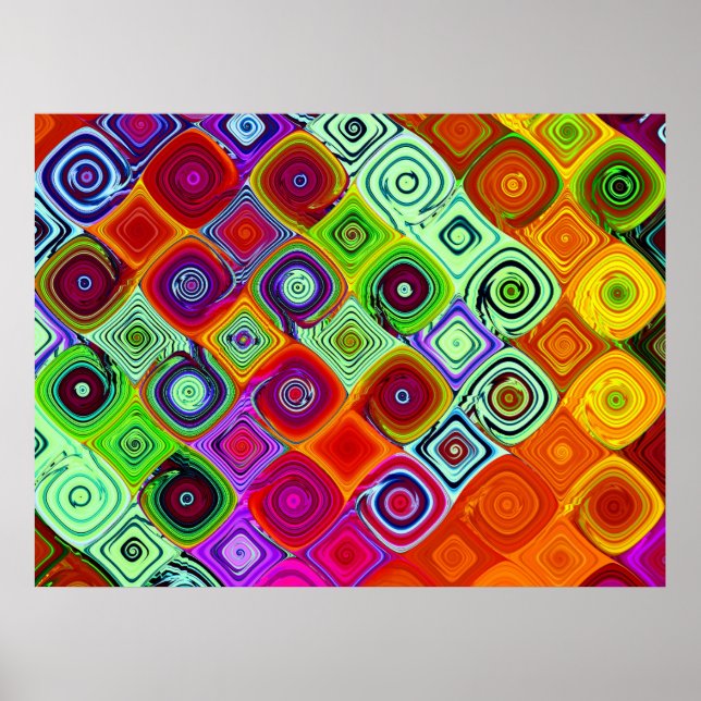 Poster Mosaic Brago-Mitchell Art Fractal fin (Devant)