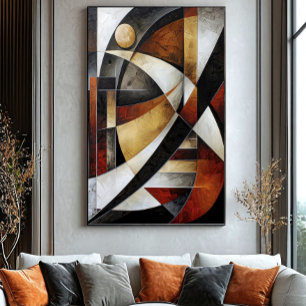 Poster Mosaïque Abstraite Terreuse
