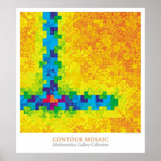 Poster Mosaïque de contour