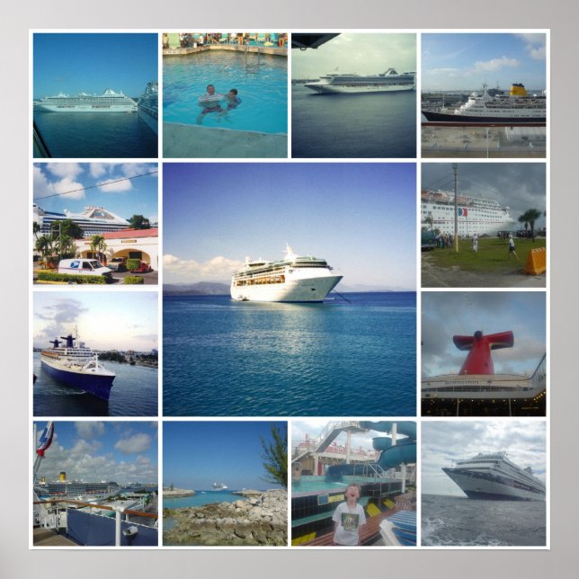 Poster Mosaïque de croisière (Devant)