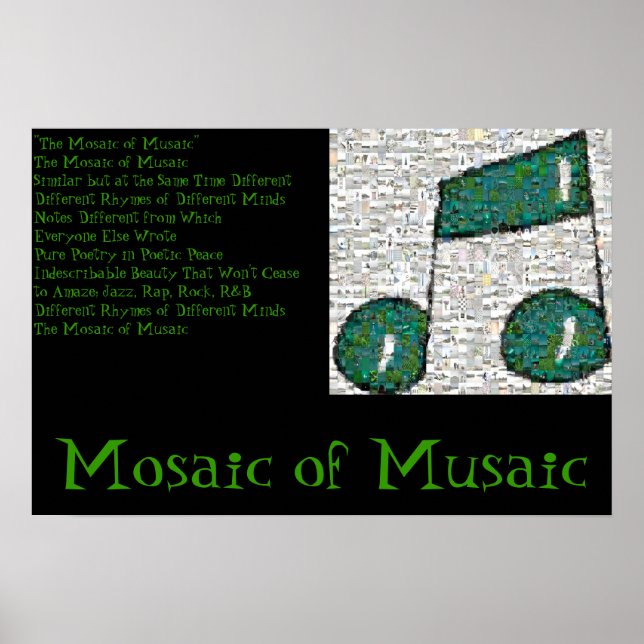Poster Mosaïque de la musique (Devant)