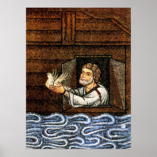 Poster Mosaïque de l'arche de Noé - Circa 1200 - inconnu